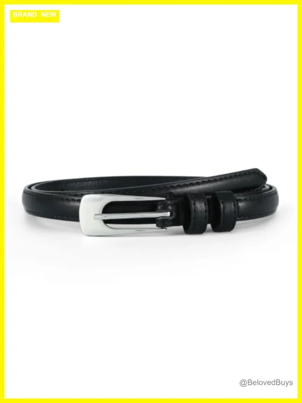 Faux Leather Skinny Belt for Jeans Dress Waist Belts Minimalist